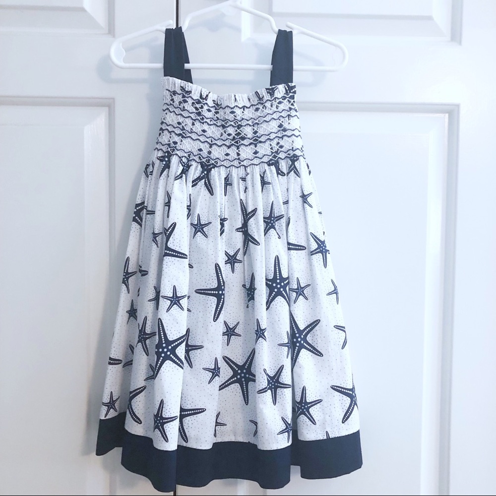 New Anavini Smocked Starfish Dress, size 3T